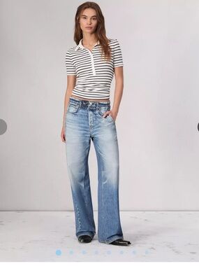 Mila Rosabella Light Wash Sweatpants Jeans - Light Blue